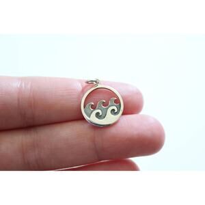 Sterling Silver Ocean Waves Charm